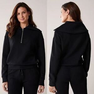 Varley Yates zipped collar Sweatshirt $148 S